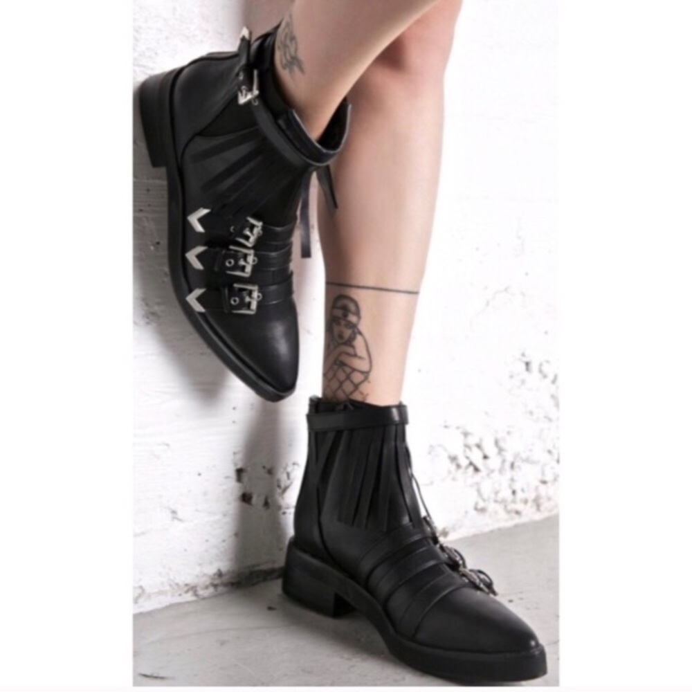 Matisse Turner Black Fringe Moto Boot
